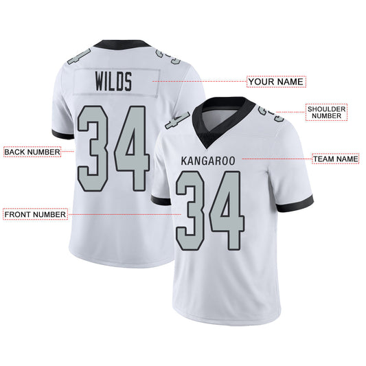 Custom LV.Raiders Stitched American Football Jerseys Personalize Birthday Gifts White Jersey