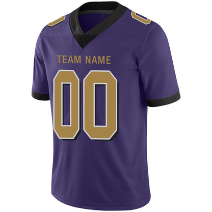 Custom B.Raven Stitched American Football Jerseys Personalize Birthday Gifts Purple Jersey