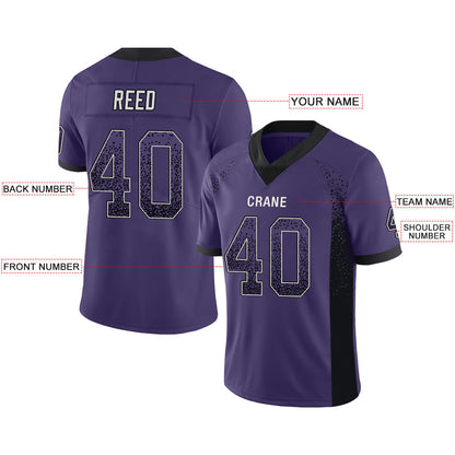 Custom B.Raven Stitched American Football Jerseys Personalize Birthday Gifts Purple Jersey