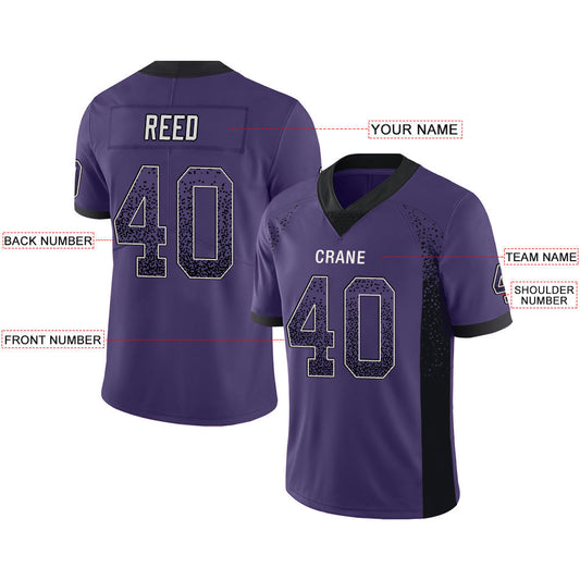 Custom B.Raven Stitched American Football Jerseys Personalize Birthday Gifts Purple Jersey