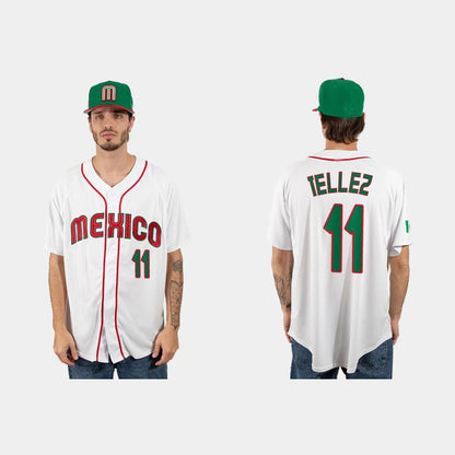 #11 ROWDY TELLEZ MEXICO BASEBALL 2023 WORLD BASEBALL CLASSIC JERSEY ¨C WHITE Stitches Baseball Jerseys