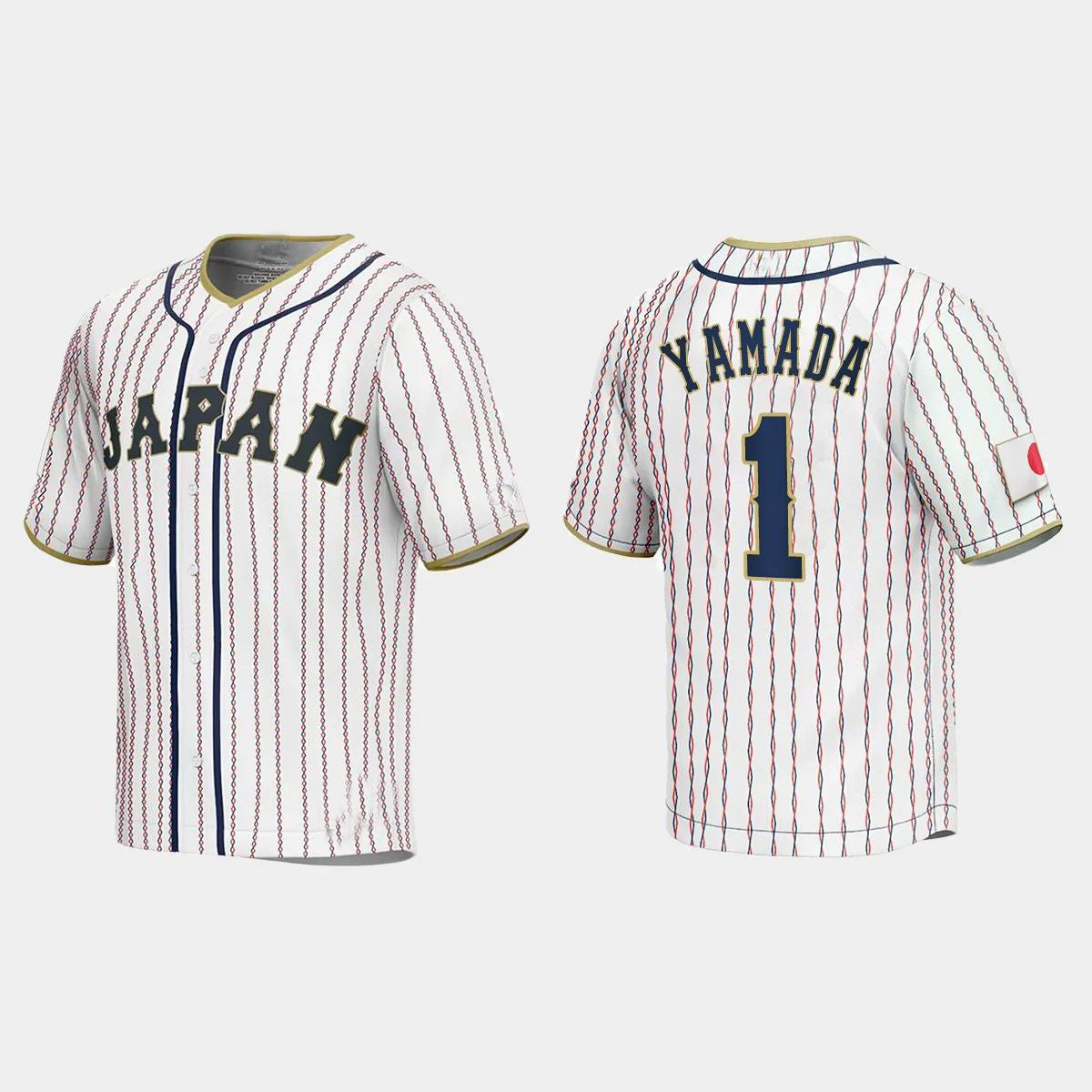 #1 TETSUTO YAMADA JAPAN BASEBALL 2023 WORLD BASEBALL CLASSIC JERSEY ¨C WHITE Stitches Baseball Jerseys
