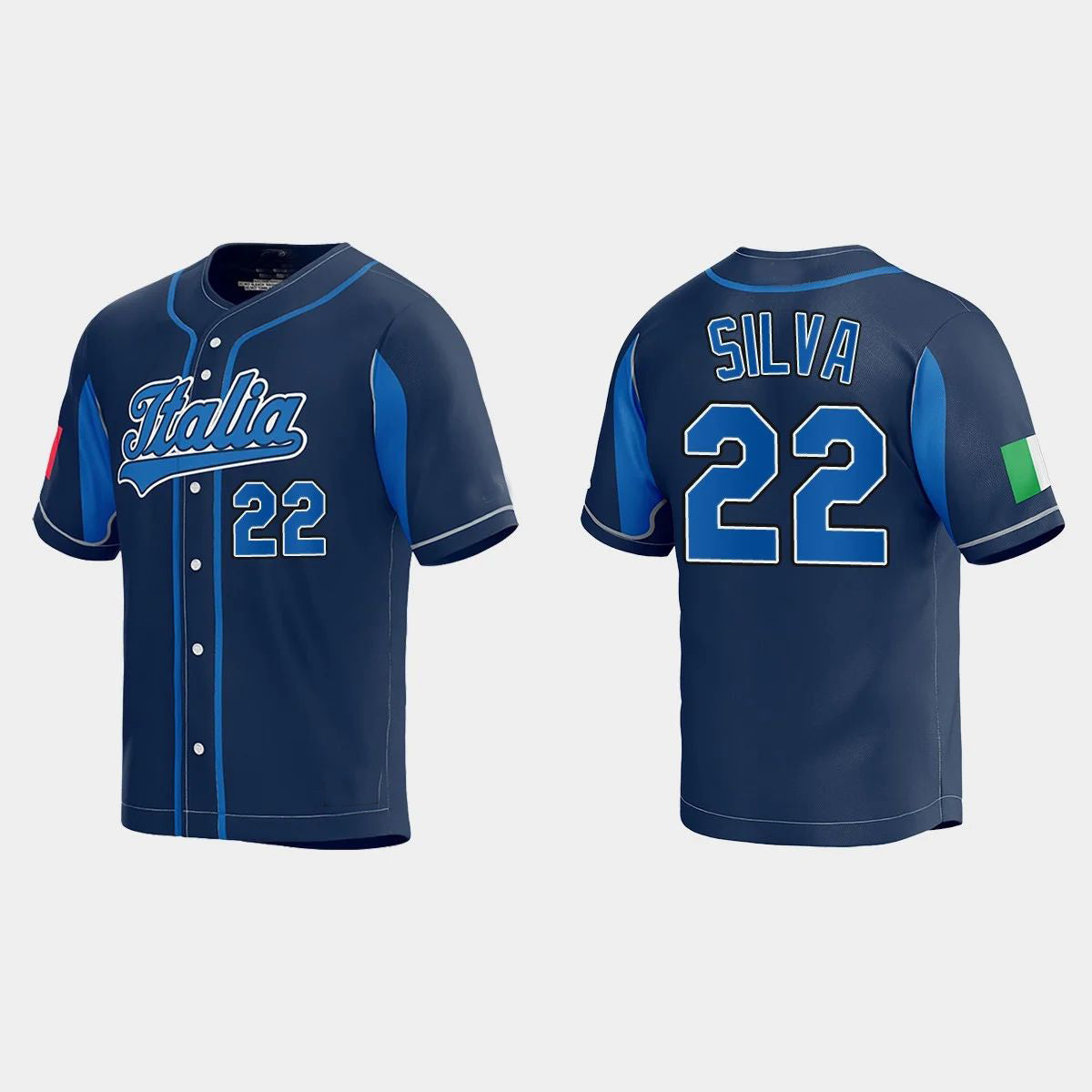 #22 TIAGO DA SILVA WORLD BASEBALL CLASSIC 2023 WORLD BASEBALL CLASSIC JERSEY ¨C NAVY Stitches Baseball Jerseys