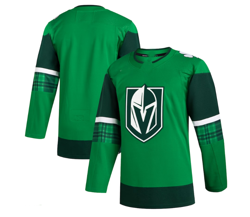 V.Golden Knights 2023 St. Patrick's Day Primegreen Authentic Jersey - Kelly Green Stitched American Hockey Jerseys