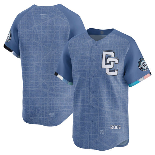 Washington Nationals Blue 2025 City Connect Limited Stitched Baseball Jersey