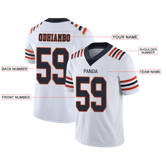 Custom C.Bear Stitched American Football Jerseys Personalize Birthday Gifts White Jersey