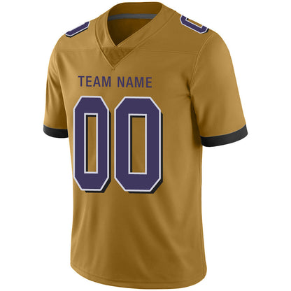 Custom B.Raven Stitched American Football Jerseys Personalize Birthday Gifts Gold Jersey