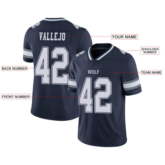 Custom D.Cowboys Stitched American Football Jerseys Personalize Birthday Gifts Navy Jersey